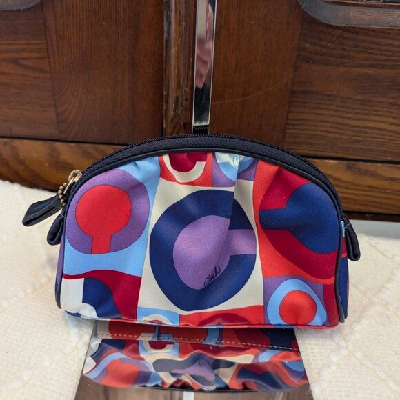 Coach Madison Scarf Satin Graphic Op Art Resort Mini Handbag J0882-42177 - Picture 13 of 16